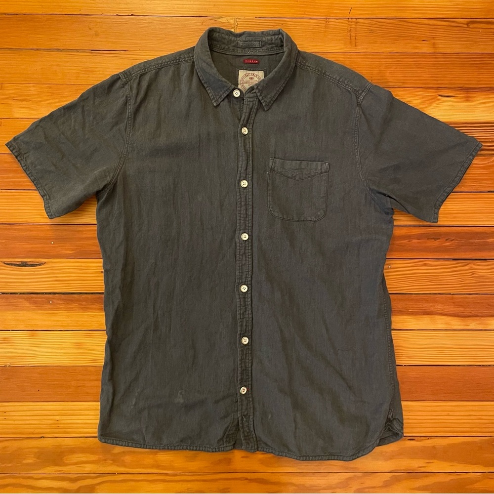 Faded Blue Fat Face Short Sleeve Button Down Shirt